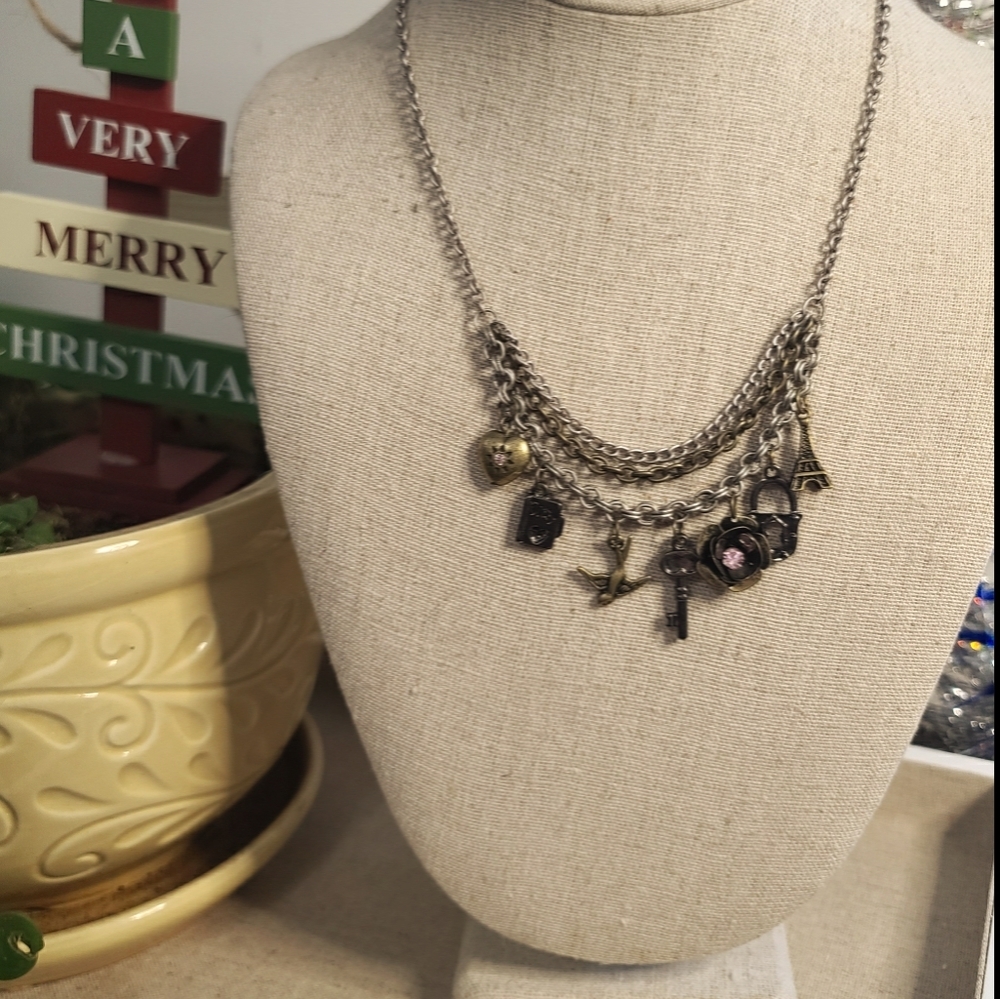 Multi Layer Travelers Charm Necklace